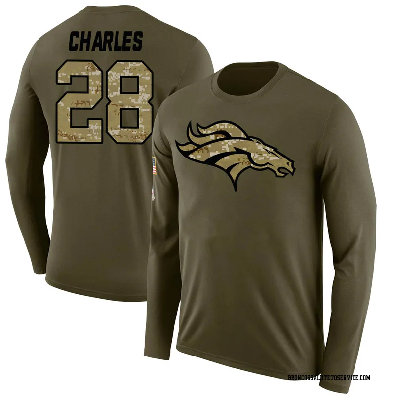 Women's Jamaal Charles 2020 Salute To Service Performance T-Shirt - Black -  Tshirtsedge