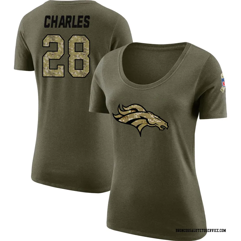 Women's Jamaal Charles 2020 Salute To Service Performance T-Shirt - Black -  Tshirtsedge